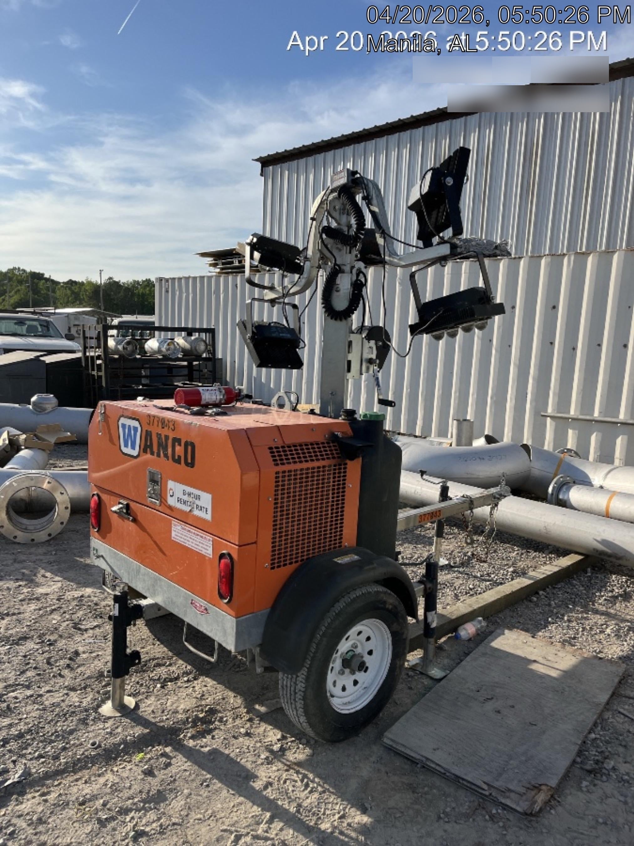 2023 Wanco WLTT-4MM4K Diesel, Deep Sea Controller, Shore Power Plug, Auto Start, (4) 350W LED Floodlights, 4kW Generator, 60 Gal Fuel Tank, 2" Ball, T3