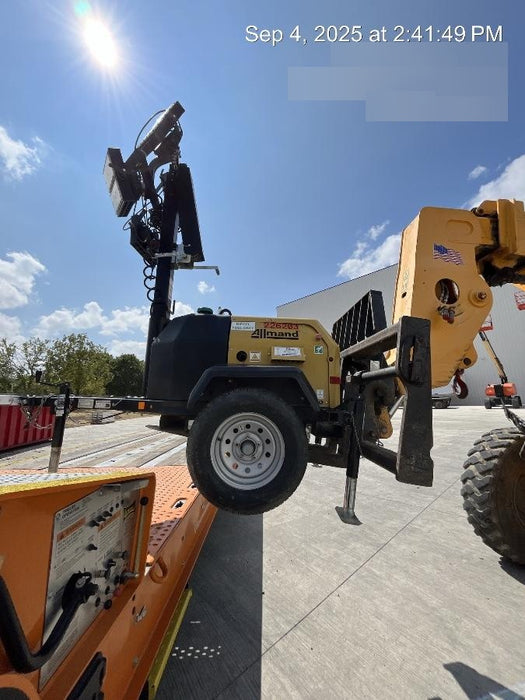 2022 Allmand NLV3GR (4) LED Light Fixture 350W, 23' Vertical Mast, 3kW Prime, Towable, Deep Sea L401, Leveling Jacks, Yanmar T4F 5.8hp