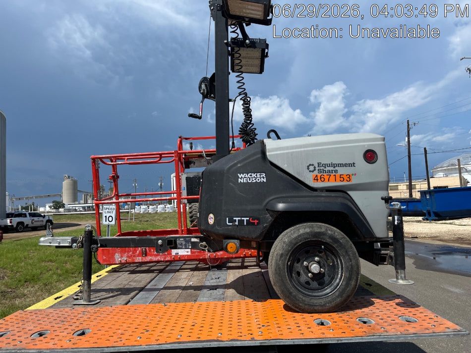 2024 Wacker Neuson LTT4 Diesel, Kohler KDW702, Deep Sea Controller, Auto Start, LED 320W, Bypass Outlet, T3
