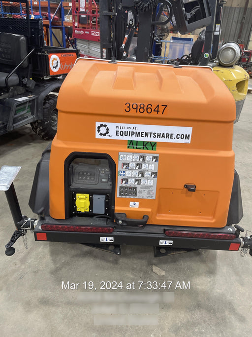 2024 Generac MLT2 Diesel, Flex Switch 120V Input, Powerzone Controller, 
(4) 320W LED Lights, 4kW Generator, 39.9 Gal Fuel Tank, 2" Ball, T3