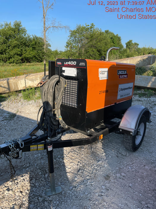 2022 Lincoln Electric LE400 Kubota V1505, Trlr, Cable Rack, Light Kit, ES Decals, T3