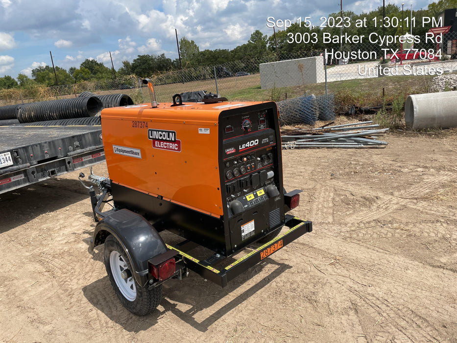 2022 Lincoln Electric LE400 Kubota V1505, Trlr, Cable Rack, Light Kit, ES Decals, T3