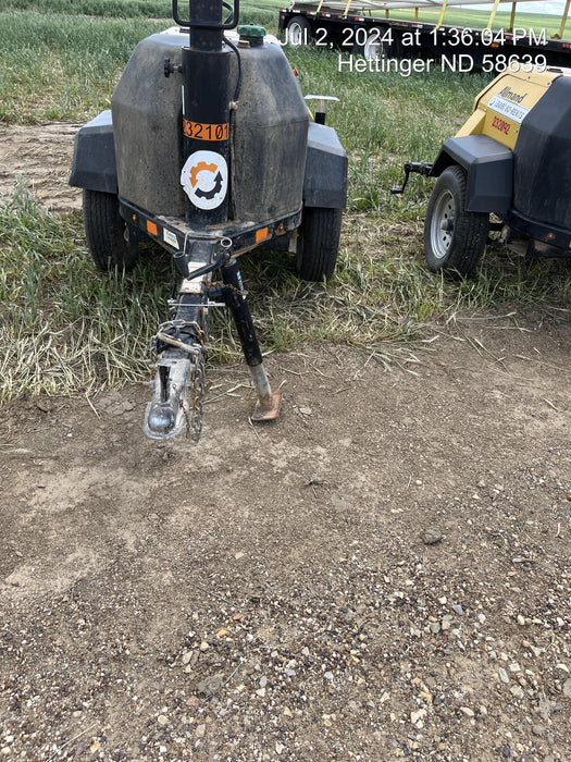 2022 Allmand NLV3GR (4) LED Light Fixture 350W, 23' Vertical Mast, 3kW Prime, Towable, Deep Sea L401, Leveling Jacks, Yanmar T4F 5.8hp