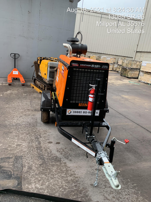 2021 Lincoln Electric Vantage 549X Ready Pak 3, ORANGE (includes trailer, cable rack, fender light kit)