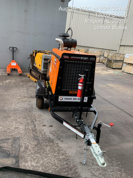 2021 Lincoln Electric Vantage 549X Ready Pak 3, ORANGE (includes trailer, cable rack, fender light kit)