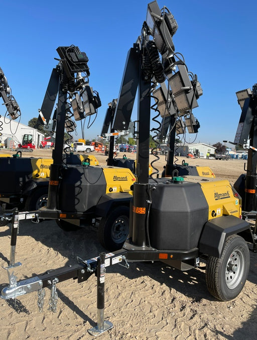 2022 Allmand NLV3GR (4) LED Light Fixture 350W, 23' Vertical Mast, 3kW Prime, Towable, ES Decals, T3