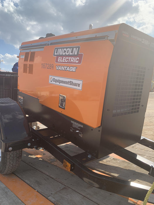 2021 Lincoln Electric Vantage 322 Vantage 322 Ready Pak 3 w/ Decals, ORANGE (includes trailer, cable rack, fender light kit) NO Telematics