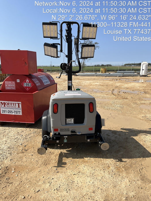 2024 Wacker Neuson LTT4 Diesel, Kohler KDW702, Deep Sea Controller, Auto Start, LED 320W, Bypass Outlet, T3