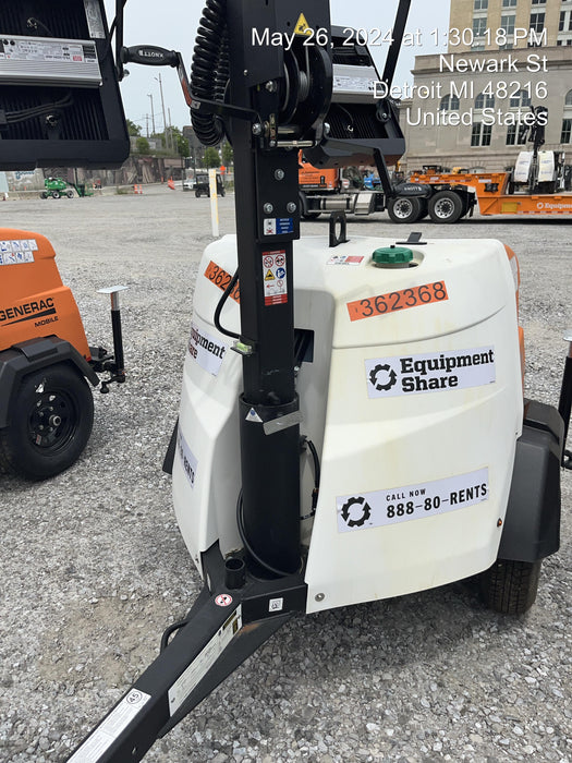 2023 Generac MLT2 Diesel, Flex Switch 120V Input, Powerzone Controller, 
(4) 320W LED Lights, 4kW Generator, 39.9 Gal Fuel Tank, 2" Ball, T3