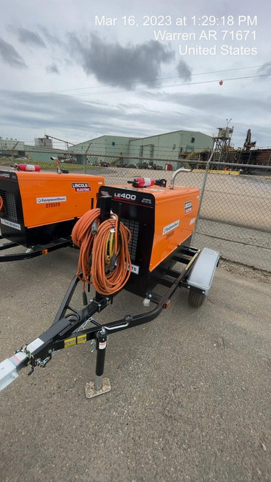 2022 Lincoln Electric LE400 Kubota V1505, Trlr, Cable Rack, Light Kit, ES Decals, T3