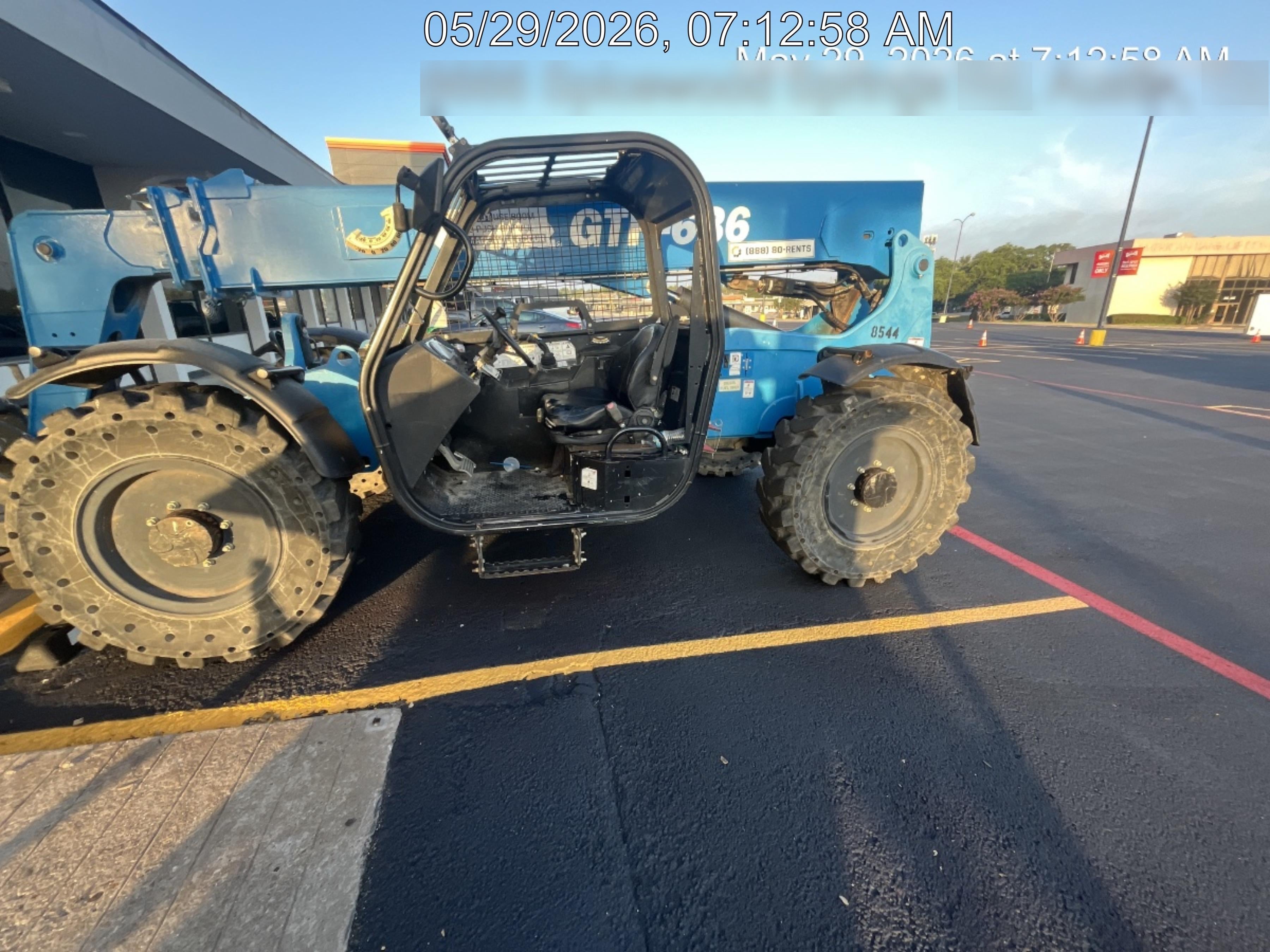 2018 Genie GTH-636 Genie GTH-636 w/Open ROPS, Solid Tires, Work Light/Beacon, 48" Carriage and Forks