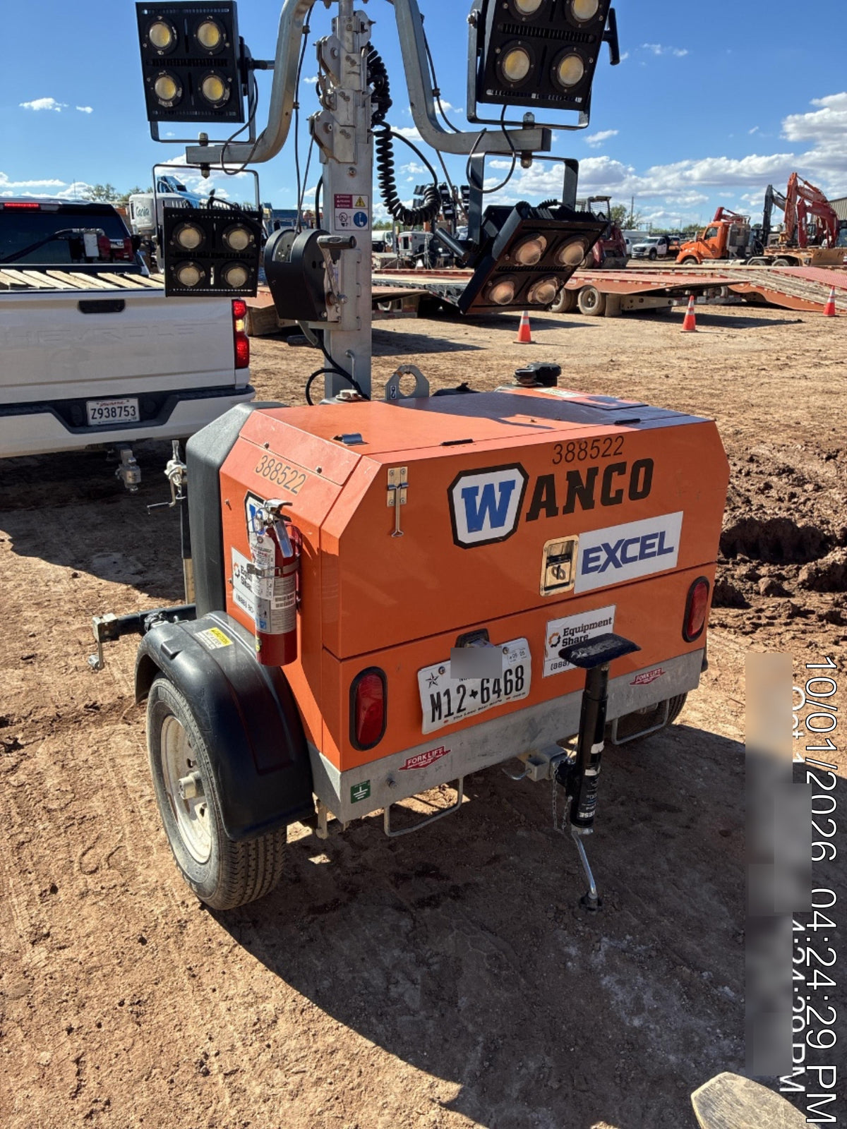 2024 Wanco WLTT-4MM4K Diesel, Deep Sea Controller, Shore Power Plug, Auto Start, (4) 350W LED Floodlights, 4kW Generator, 60 Gal Fuel Tank, 2" Ball, T3