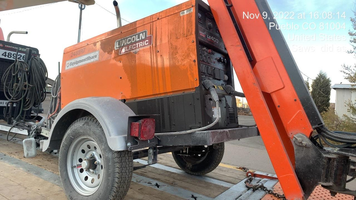 2022 Lincoln Electric LE400 Kubota V1505, Trlr, Cable Rack, Light Kit, ES Decals, T3