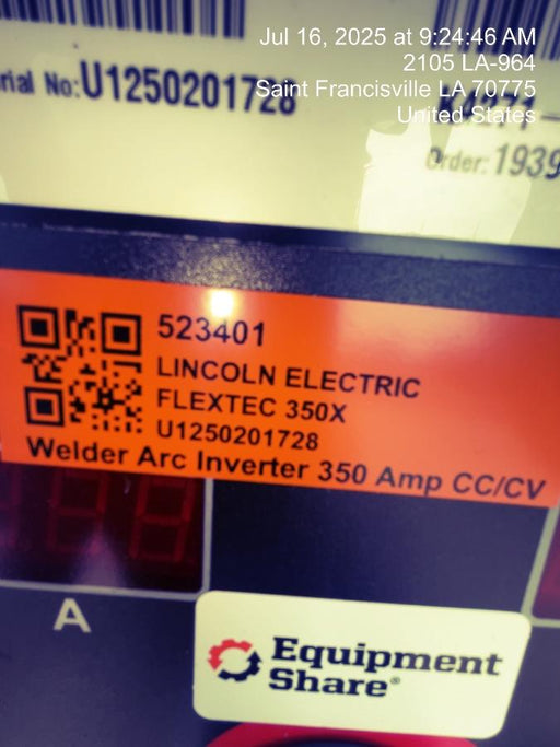 2025 LINCOLN ELECTRIC FLEXTEC 350X