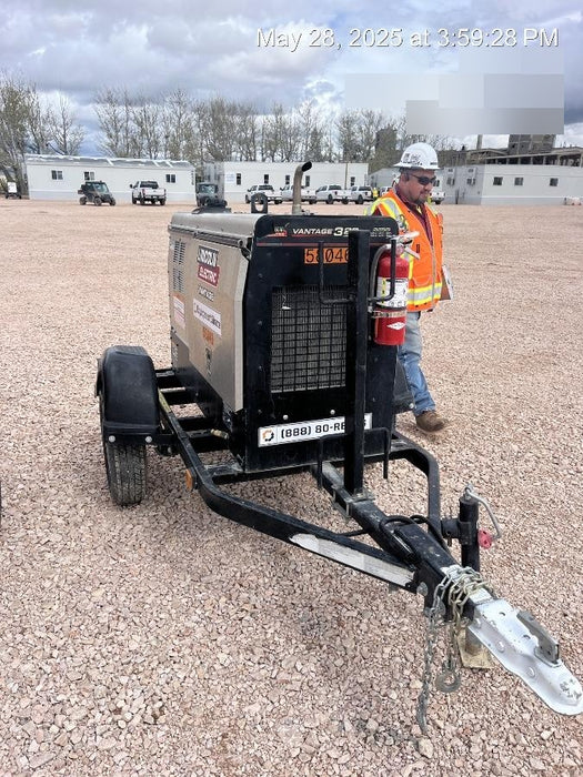 2019 Lincoln Electric Vantage 322 Welder Ready-Pak 3, Two wheel trailer, Fender and Light kit, Cable Rack