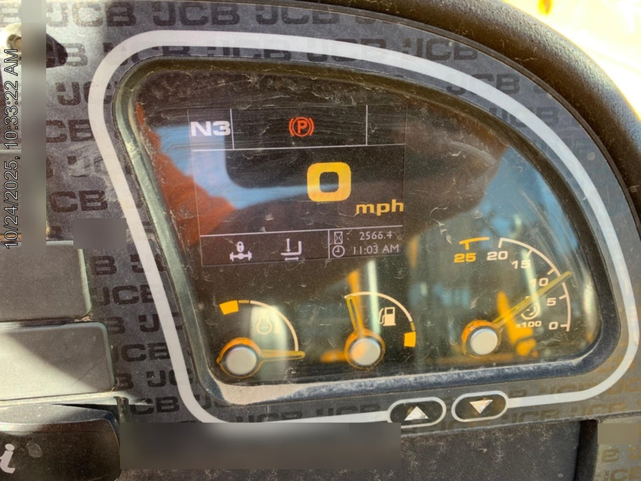 2019 JCB 510-56 Canopy, 74 HP, Solid Tires, STD Worklight, Beacon, Aux Hydraulics, Lifting Eye, Back up Alarm w/66" Carriage/60" Forks