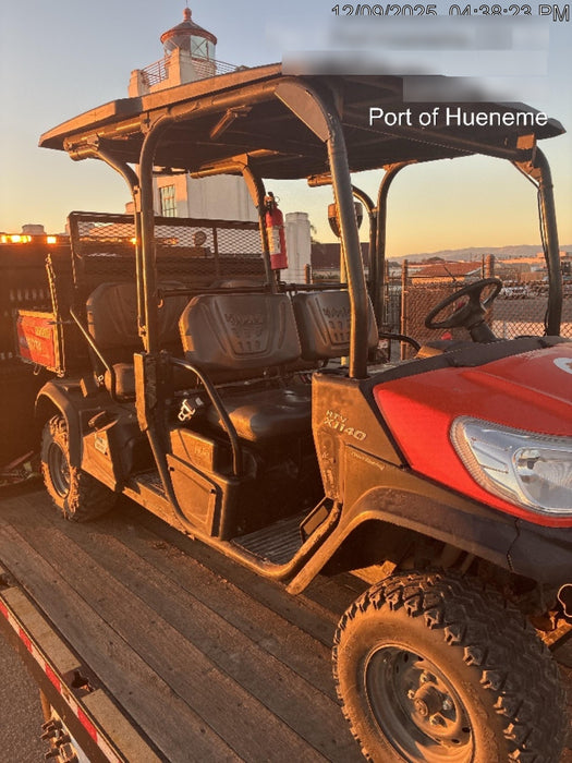 2020 Kubota RTV-X1140W-H 4WD utility cart -LED strobe -Windshield tempered glass -Plastic canopy -Wire harness kit -Backup alarm
