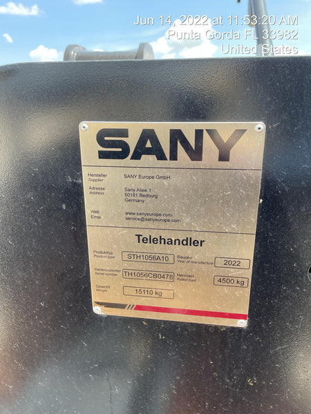 2022 SANY STH1056