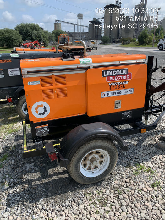 2021 Lincoln Electric Vantage 322 Vantage 322 Ready Pak 3 w/ Decals, ORANGE (includes trailer, cable rack, fender light kit) NO Telematics