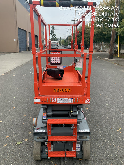 2020 Skyjack SJIII-3219 Solid NM Tires, Half height spring hinged entry gate, Dual Beacons, 800W Inverter