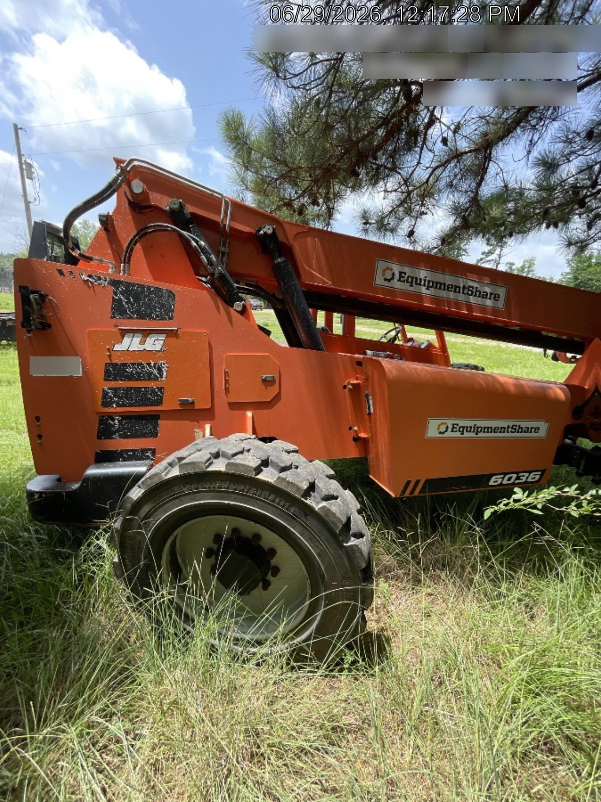 2019 Skytrak 6036 Canopy, Solid Tires, LED Work Lights, Beacon 50" Carriage, 48" Pallet Forks