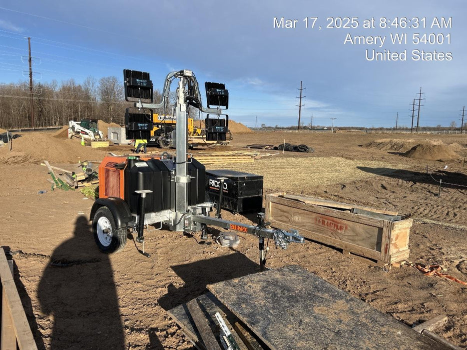 2024 Wanco WLTT-4MM4K Diesel, Deep Sea Controller, Shore Power Plug, Auto Start, (4) 350W LED Floodlights, 4kW Generator, 60 Gal Fuel Tank, 2" Ball, T3