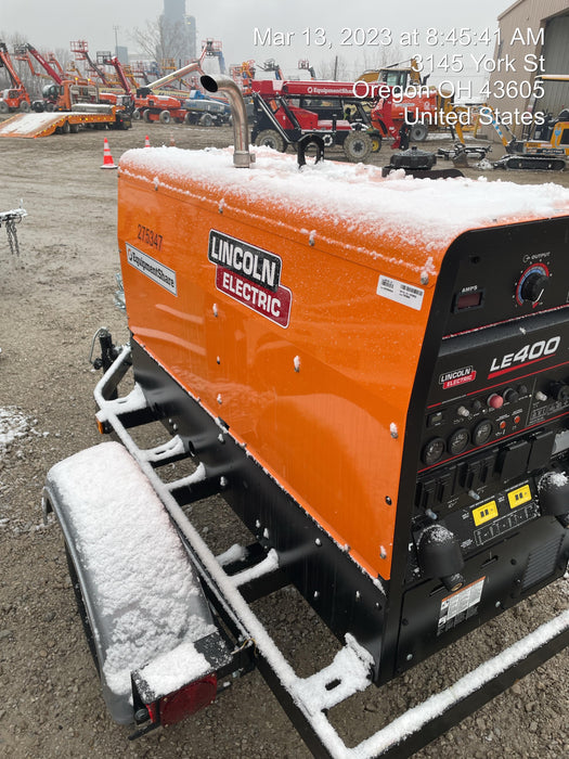 2022 Lincoln Electric LE400 Kubota V1505, Trlr, Cable Rack, Light Kit, ES Decals, T3