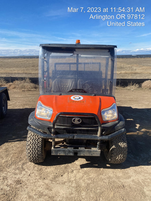 2022 Kubota RTV-X1140W-H Plastic Canopy, Windshield Acrylic Clear, LED Strobe Light, Wire Harness Kit, Back up Alarm