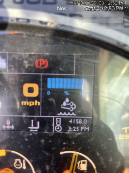 2019 JCB 512-56 109 HP w/Open ROPS, Beacon, Aux Hydraulics, Worklights, Solid Tires 60" Carriage/Forks