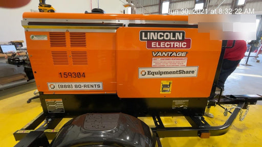 2021 Lincoln Electric Vantage 322 Vantage 322 Ready Pak 3 w/ Decals, ORANGE (includes trailer, cable rack, fender light kit) NO Telematics