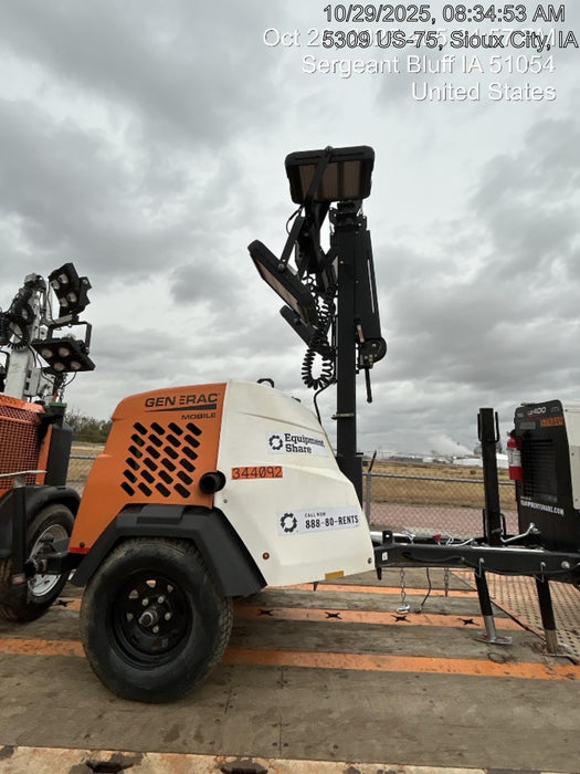 2023 Generac MLT2 Diesel, Flex Switch 120V Input, Powerzone Controller, (4) 320W LED Lights, 4kW Generator, 39.9 Gal Fuel Tank, 2" Ball, T3