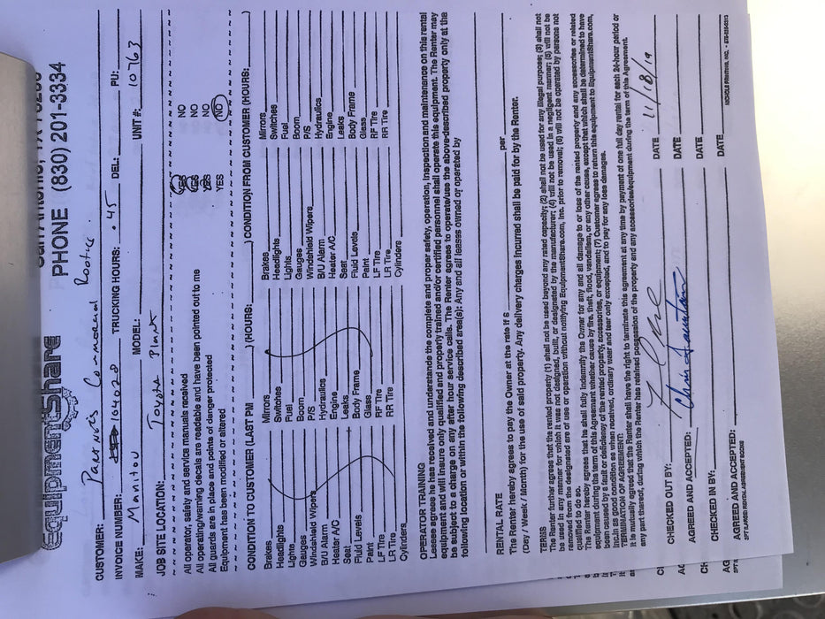 2018 MANITOU MTA10055