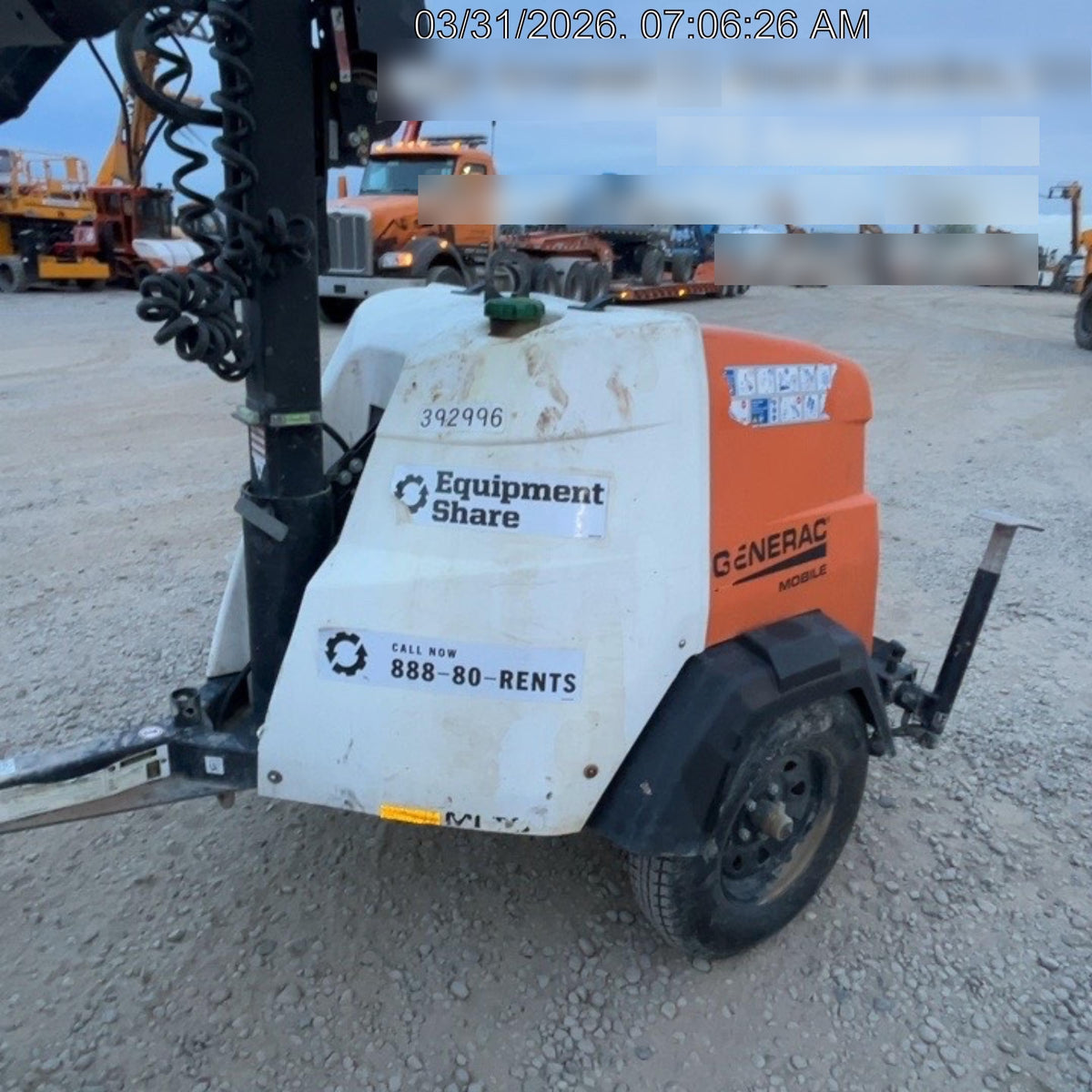 2024 Generac MLT2 Diesel, Flex Switch 120V Input, Powerzone Controller, 
(4) 320W LED Lights, 4kW Generator, 39.9 Gal Fuel Tank, 2" Ball, T3