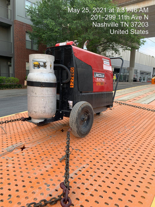 2021 Lincoln Electric Ranger 305 LPG K3430-1, Ranger 305 LPG, Undercarriage, Tank Holder & Strap, 10kw AC Gen, 25hp Kohler LPG Eng