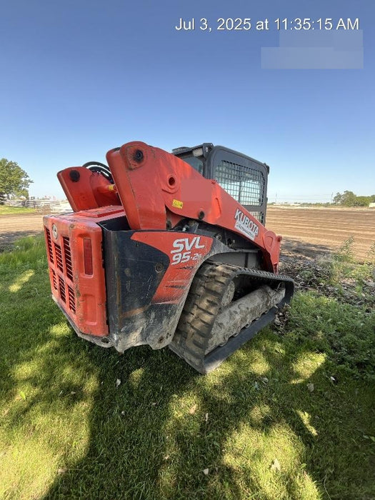 2019 Kubota SVL95-2S Cab/Heat/Air, Standard Tracks, Standard Flow w/Manual QC, 80" HD Bucket w/ Smooth Cutting Edge