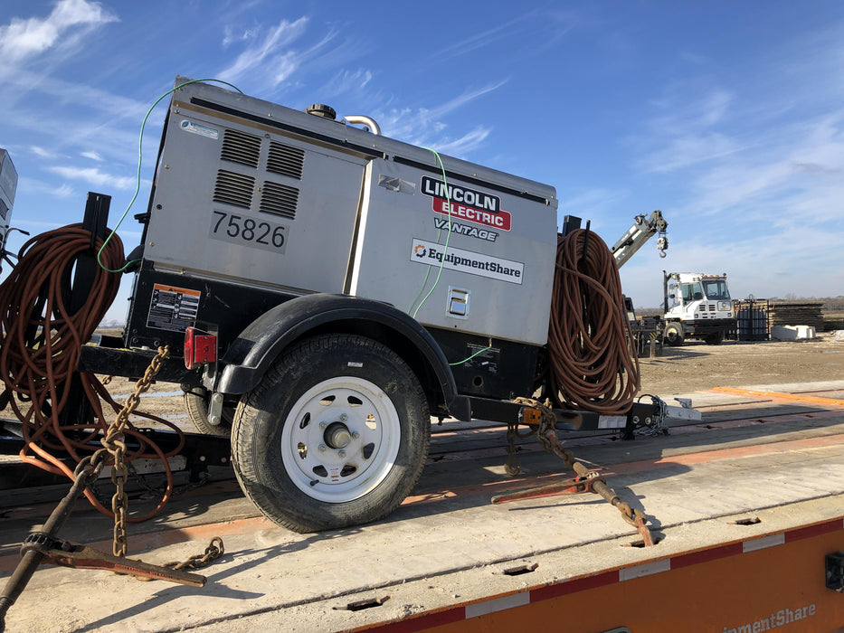 2020 Lincoln Electric Vantage 322 Welder Ready-Pak 3, w/ GPS & Decals (includes trailer, cable rack, fender light kit)