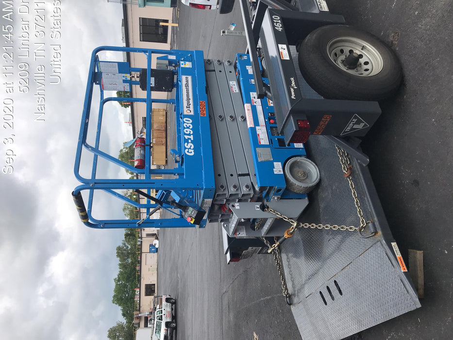 2019 Genie GS-1930 Fixed Rails with Chain Entry