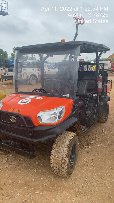2021 Kubota RTV-X1140W-H Plastic Canopy, Windshield Acrylic Clear, LED Strobe Light, Wire Harness Kit, Back up Alarm