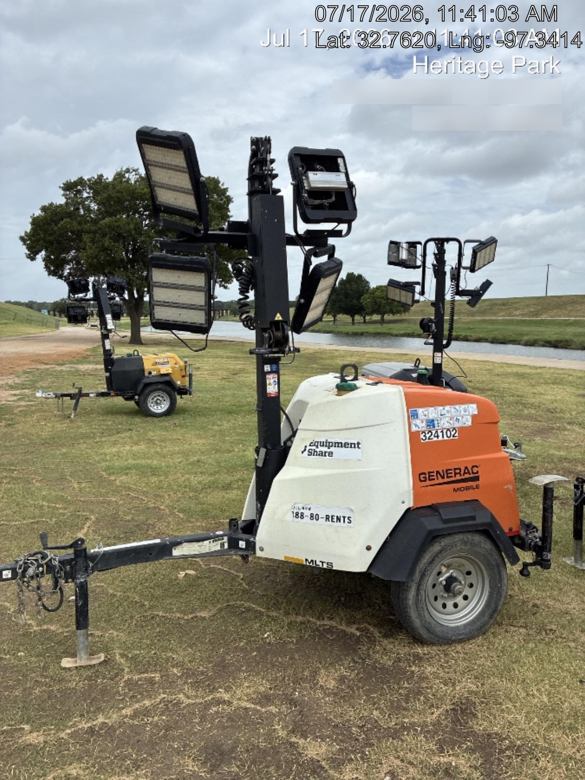 2023 Generac MLT2 Diesel, Flex Switch 120V Input, Powerzone Controller, (4) 320W LED Lights, 4kW Generator, 39.9 Gal Fuel Tank, 2" Ball, T3