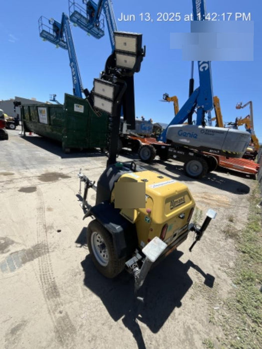 2020 Allmand NLV3GR (4) LED Light Fixture 350W, 23' Vertical Mast, 3kW Prime, Towable, Deep Sea L401, Leveling Jacks, Yanmar T4F 5.8hp