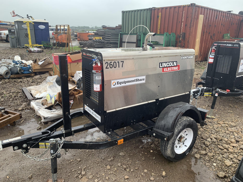 2019 Lincoln Electric Vantage 322 Lincoln Vantage 322 Welder w/Trailer, Light Kit, Cable Rack