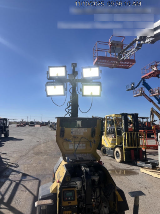 2022 Allmand NLV3GR (4) LED Light Fixture 350W, 23' Vertical Mast, 3kW Prime, Towable, ES Decals, T3