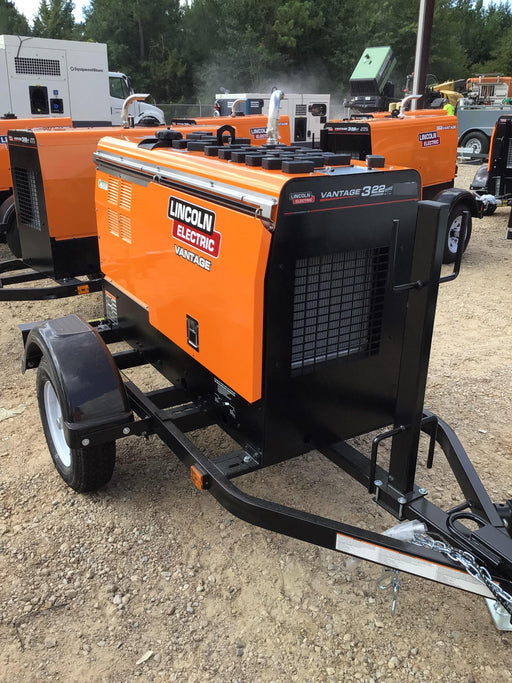 2021 Lincoln Electric Vantage 322 Vantage 322 Ready Pak 3 w/ Decals, ORANGE (includes trailer, cable rack, fender light kit) NO Telematics