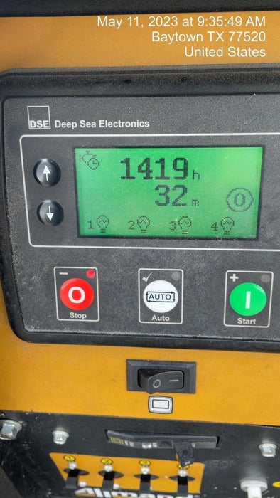 2022 Allmand NLV3GR (4) LED Light Fixture 350W, 23' Vertical Mast, 3kW Prime, Towable, Deep Sea L401, Leveling Jacks, Yanmar T4F 5.8hp