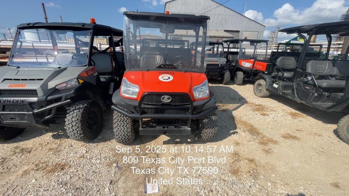 2021 Kubota RTV-X1140W-H Plastic Canopy, Windshield Acrylic Clear, LED Strobe Light, Wire Harness Kit, Back up Alarm