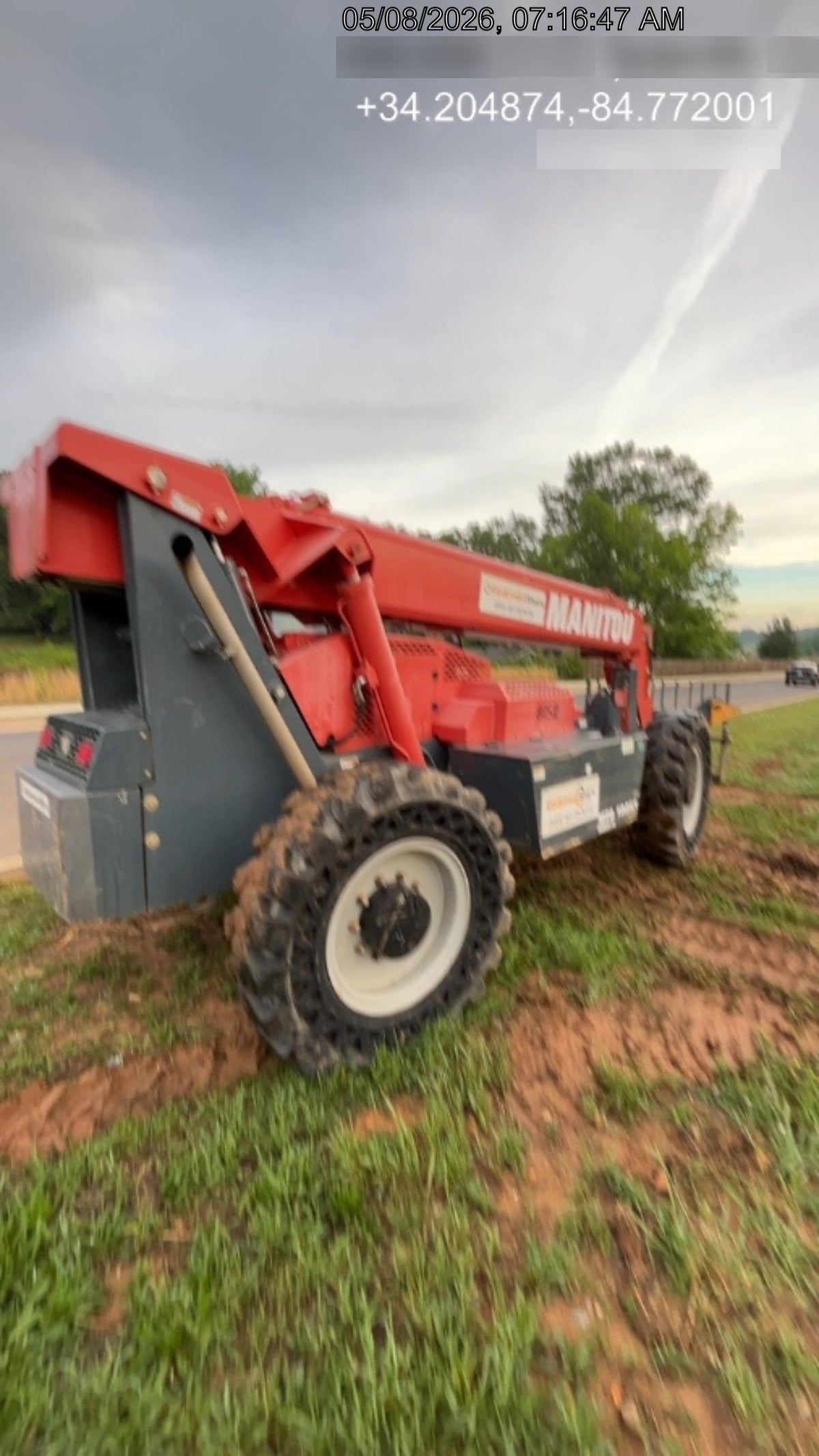 2018 Manitou MTA10055 Manitou MTA 10055 w/Open ROPS, Work Lights/Strobe, Aux Hyd, Solid Tires, Lift Hook, 66" Carriage, 60" Forks