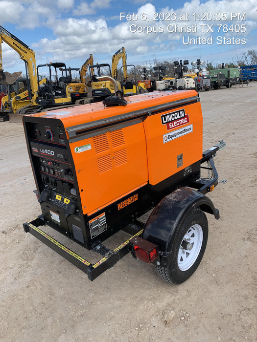 2022 Lincoln Electric LE400 Kubota V1505, Trlr, Cable Rack, Light Kit, ES Decals, T3