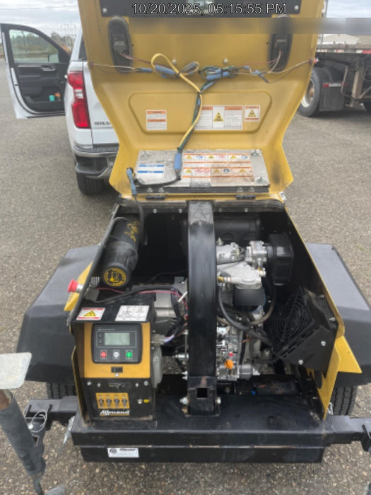 2020 Allmand NLV3GR (4) LED Light Fixture 350W, 23' Vertical Mast, 3kW Prime, Towable, Deep Sea L401, Leveling Jacks, Yanmar T4F 5.8hp