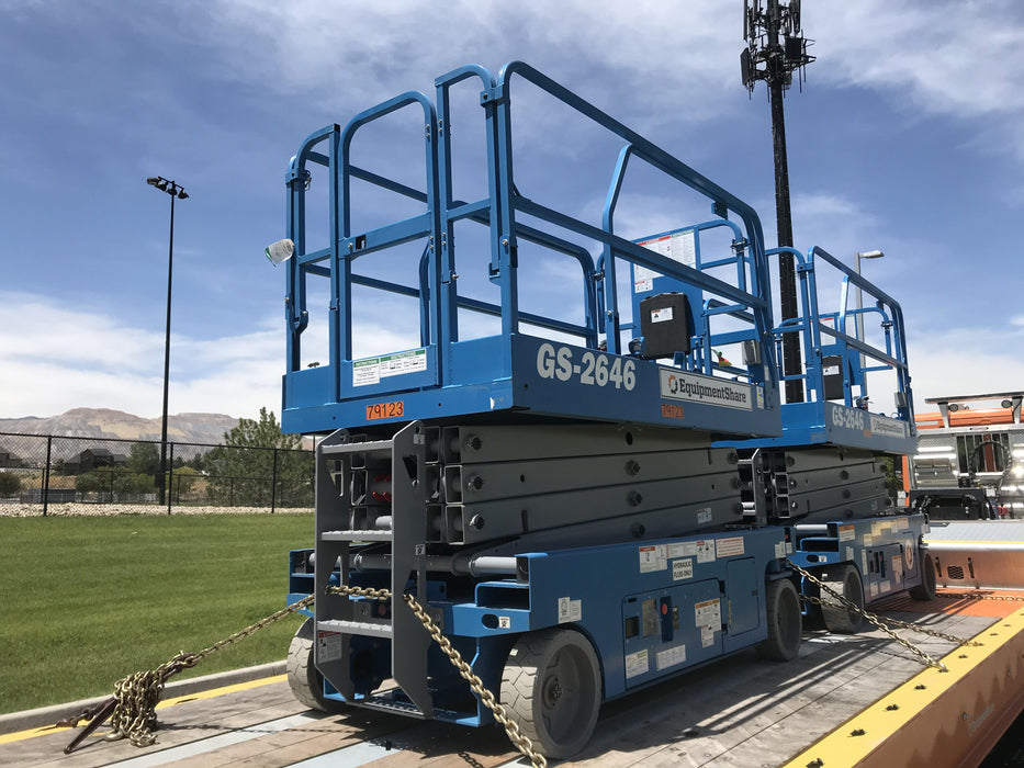 2019 Genie GS-2646 folding rails with full height swing gate