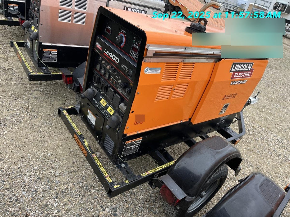 2022 Lincoln Electric LE400 Kubota V1505, Trlr, Cable Rack, Light Kit, ES Decals, T3